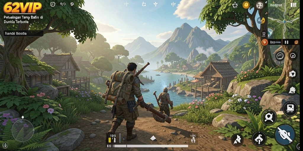 Screenshot dari gameplay menyenangkan di dunia terbuka 62VIP.
