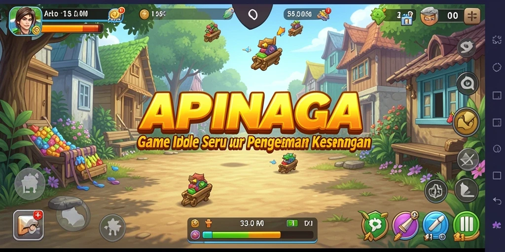 Tampilan gameplay APINAGA yang menarik dan interaktif.