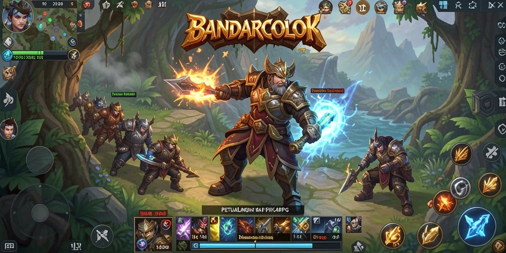 Tampilan aksi epik dalam permainan ARPG BANDARCOLOK.