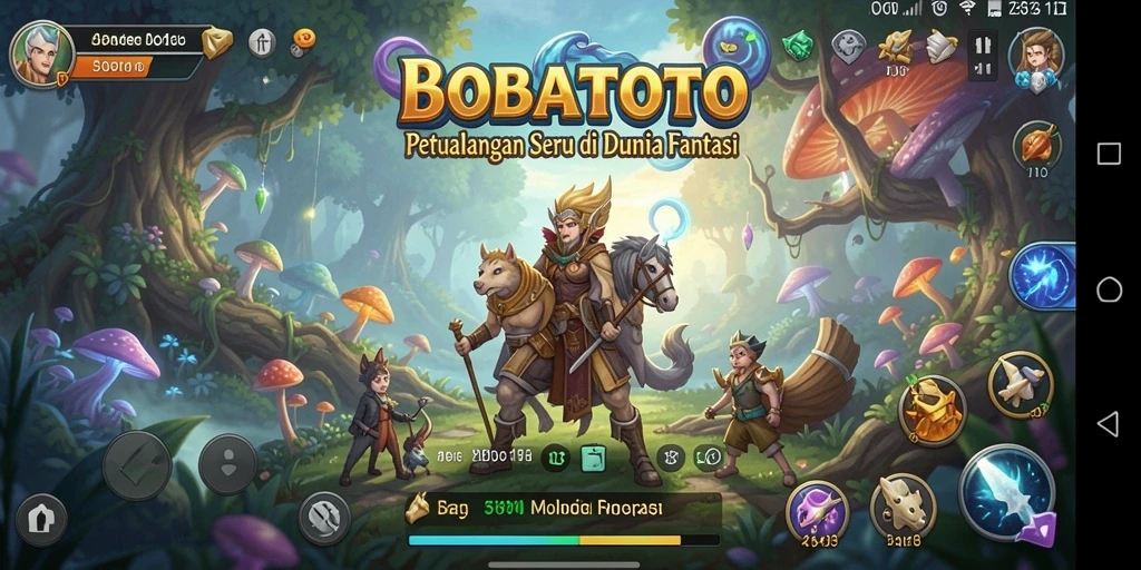 Tangkapan layar gameplay <strong>BOBATOTO</strong> menunjukkan aksi seru dan petualangan yang menantang.