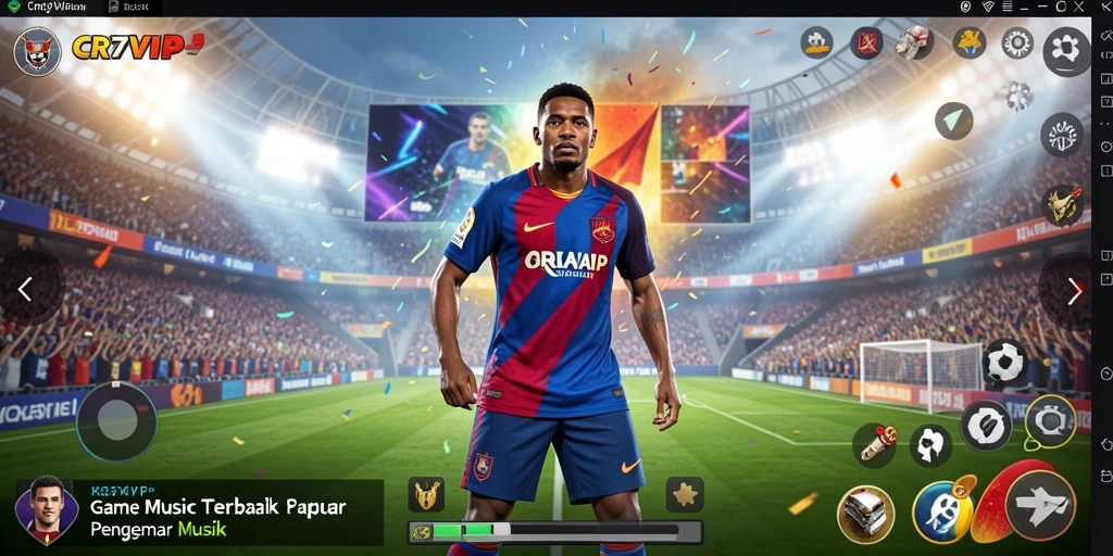 Screenshot utama CR7VIP menampilkan gameplay musik yang seru.