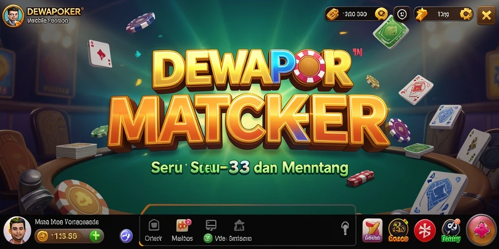 Tampilan gameplay seru dengan kombinasi warna yang menawan di DEWAPOKER.