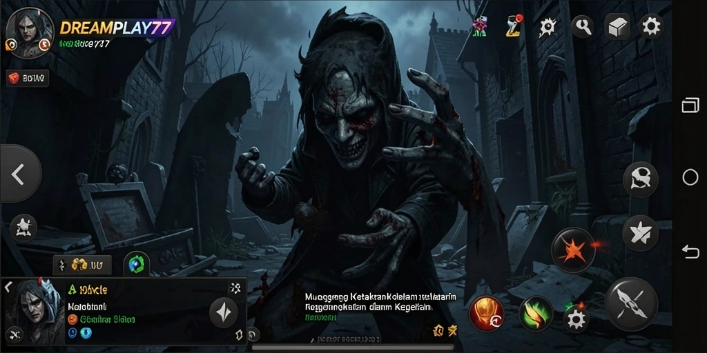 Gameplay menakutkan dari DREAMPLAY77 dengan suasana mencekam.