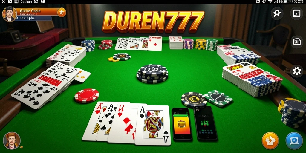 Gameplay menegangkan dalam DUREN777 saat bermain Gaple.