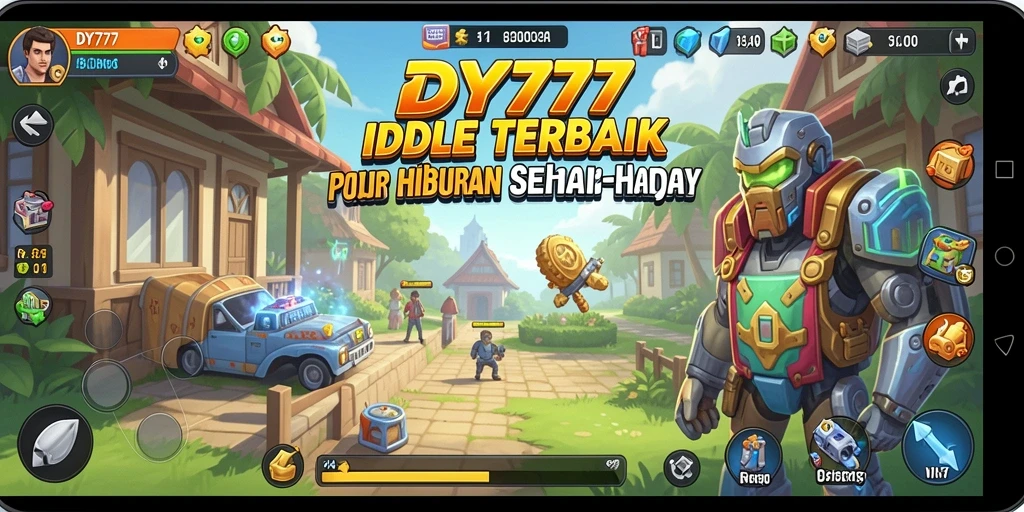 Screenshot gameplay DY777 menampilkan aksi santai dan menghibur dalam permainan idle.
