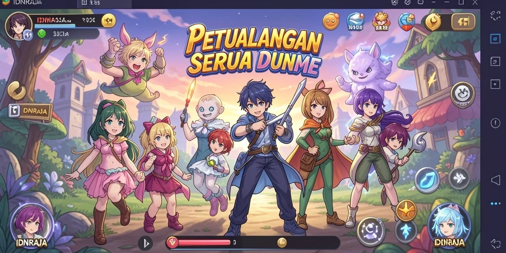 Tangkapan layar menampilkan karakter anime dalam pertempuran epik.
