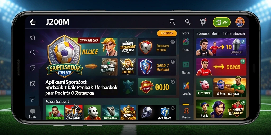 Tampilan gameplay J200M yang menarik dalam taruhan olahraga.