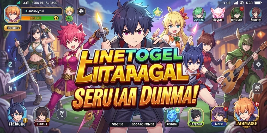 Tampilan menarik dari gameplay LINETOGEL dengan karakter anime.
