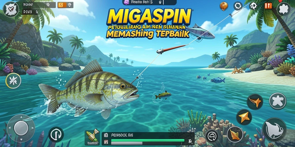 Tangkapan ikan yang menakjubkan dalam gameplay MIGASPIN yang seru.