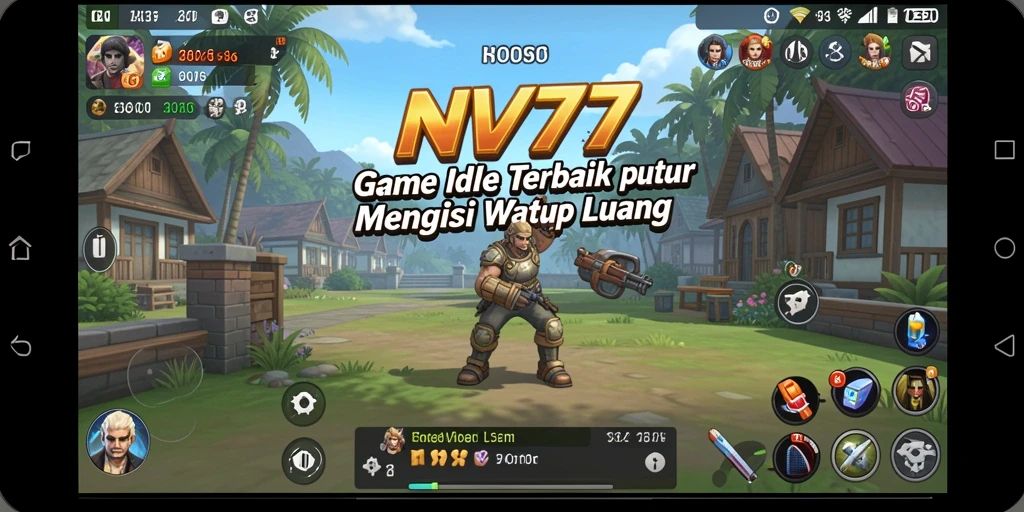 Tampilan gameplay NV77 yang menarik dengan elemen Idle yang memikat.