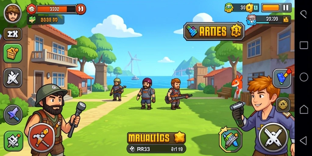 Screenshot gameplay RR33 yang menunjukkan kemajuan otomatis.