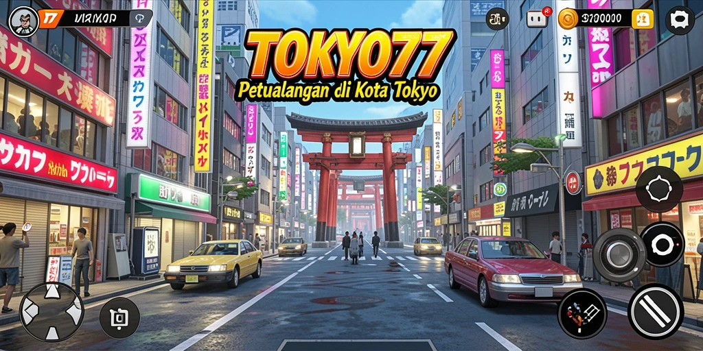 Screenshot gameplay TOKYO77 menunjukkan eksplorasi yang mendebarkan di Tokyo.