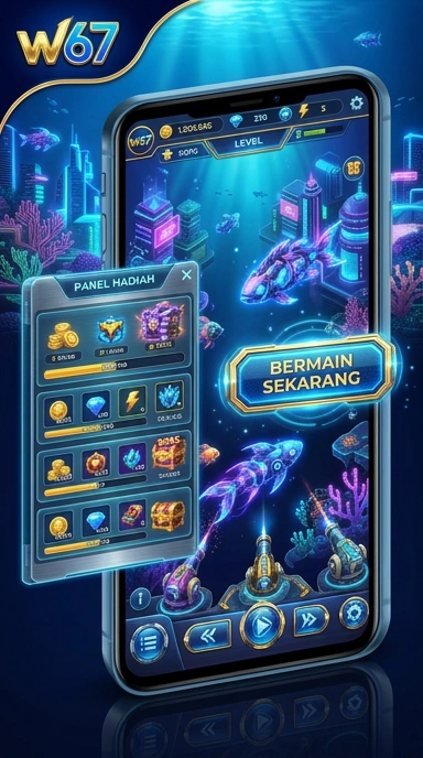 Screenshot aplikasi yang menunjukkan berbagai fitur menarik dari w67.